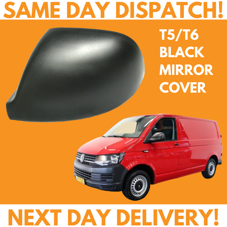 VW Transporter T5/T6 2009-2020 Wing Mirror Cover Black Left Side