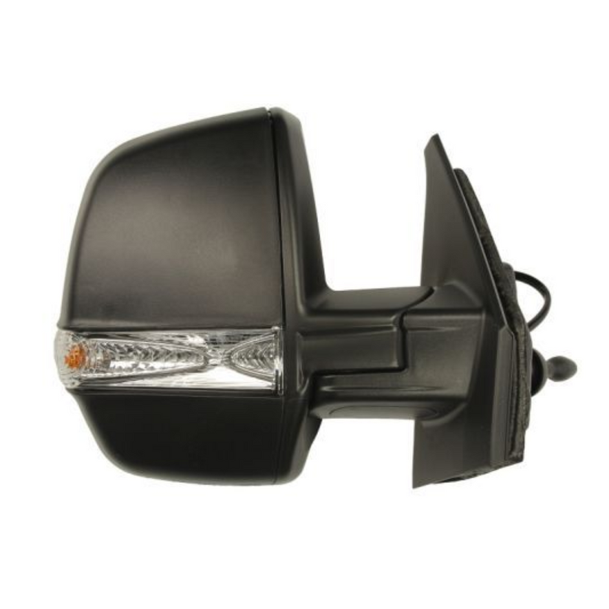 Fiat Doblo Mk2 2010-2023 Twin Glass Cable Black Wing Mirror Drivers Side