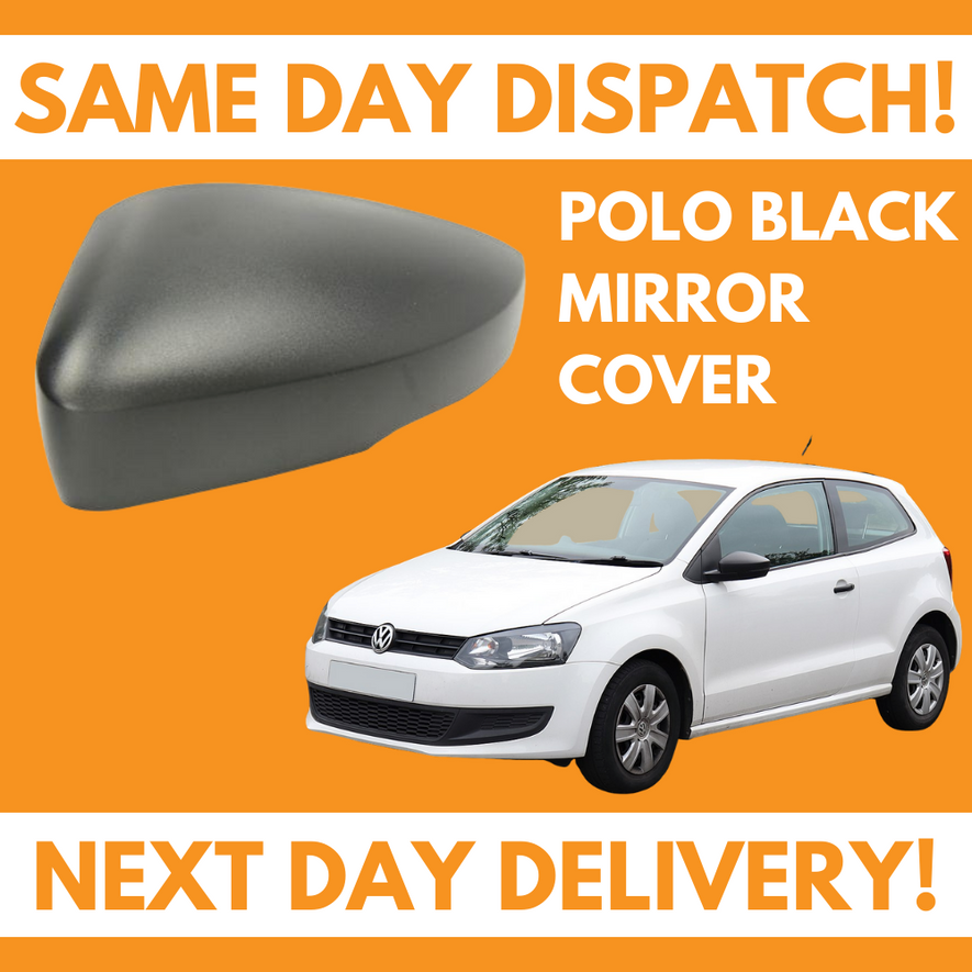 VW Polo 6R 2009-2018 Wing Mirror Cover Black Left Side