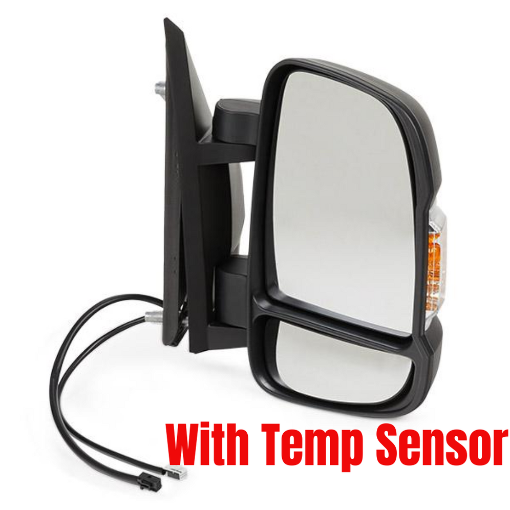 Fiat Ducato 2006-2023 Short Arm Electric Wing Door Mirror Inc Temp Sensor