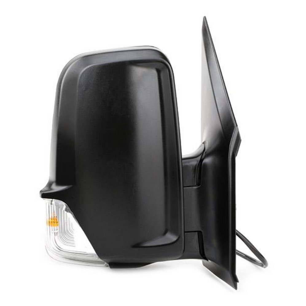 VW Crafter 2006-2016 Manual Short Arm Wing Door Mirror Black Cover Drivers Side
