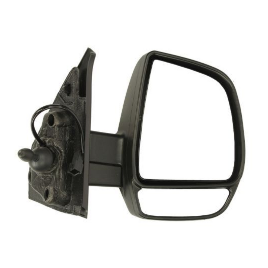 Fiat Doblo Mk2 2010-2023 Twin Glass Cable Black Wing Mirror Drivers Side