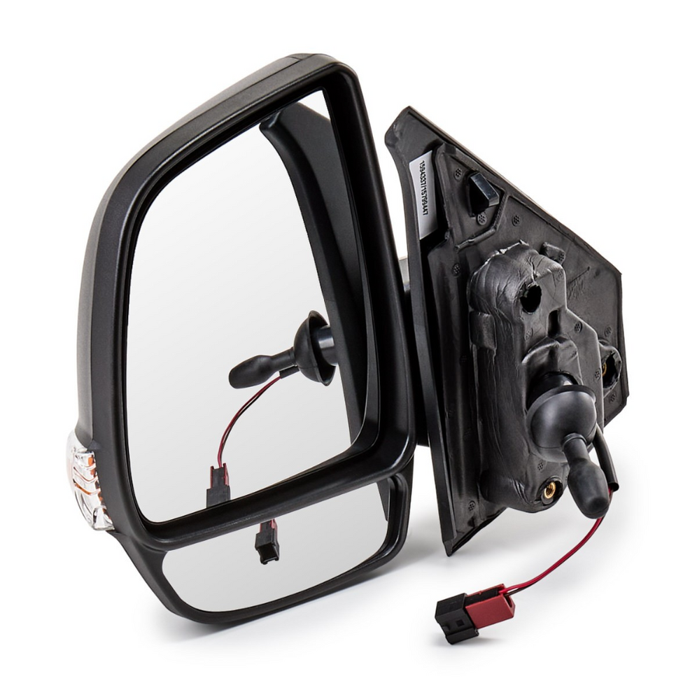 Vauxhall Combo 2012-2018 Twin Glass Cable Black Wing Door Mirror Passenger Side