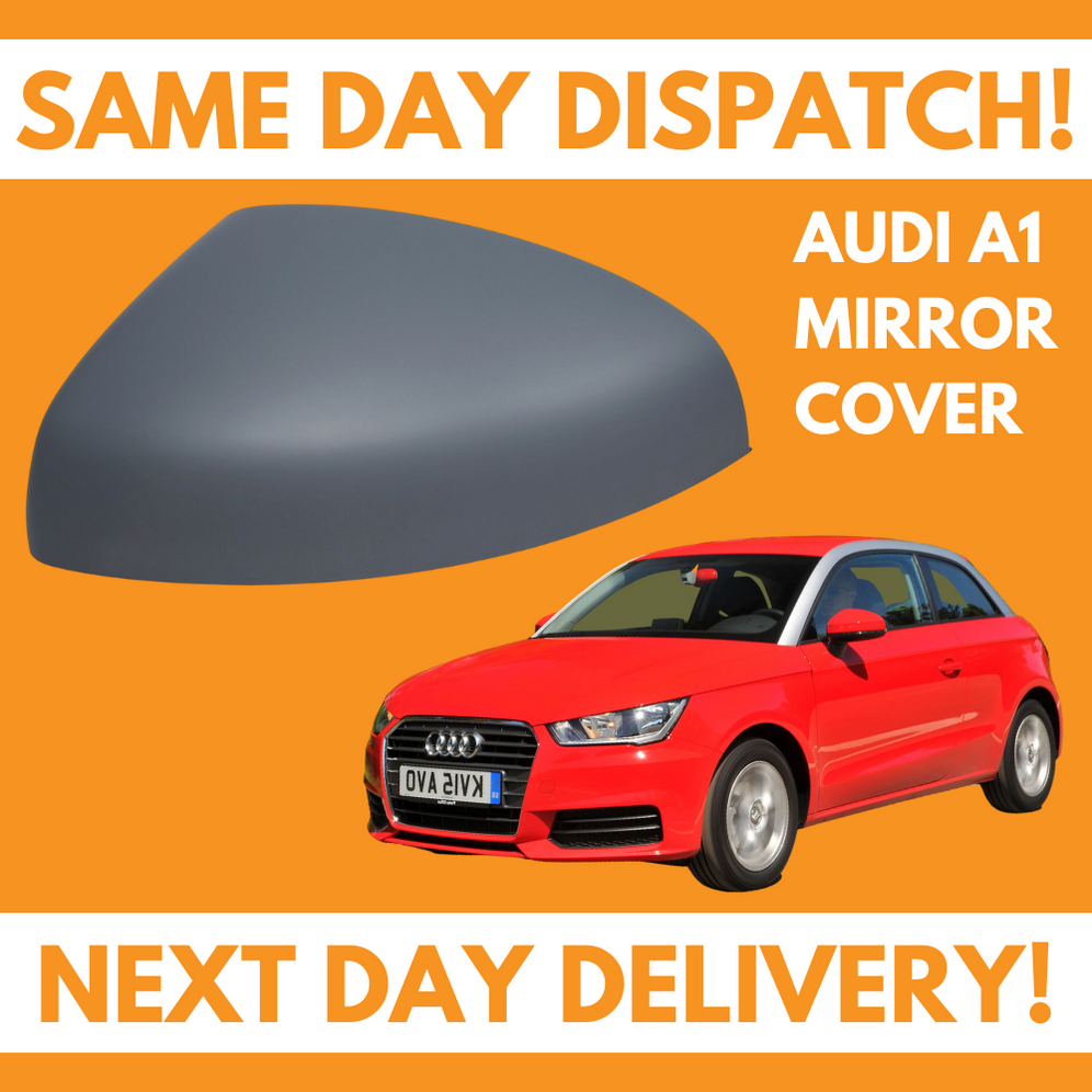 Audi A1 2010-2019 Door Wing Mirror Cover Cap Primed Left Side
