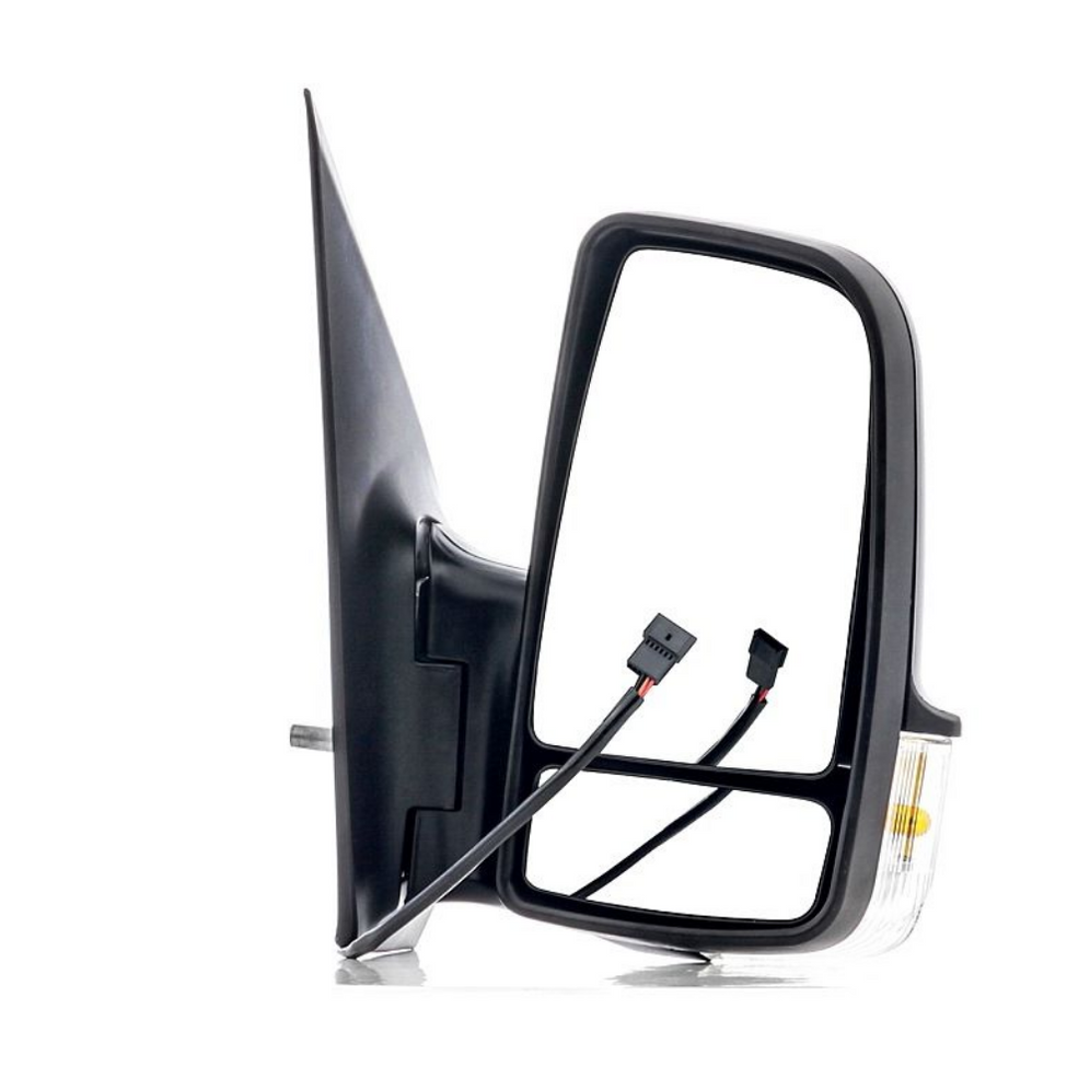 VW Crafter 2006-2016 Manual Short Arm Wing Door Mirror Black Cover Drivers Side
