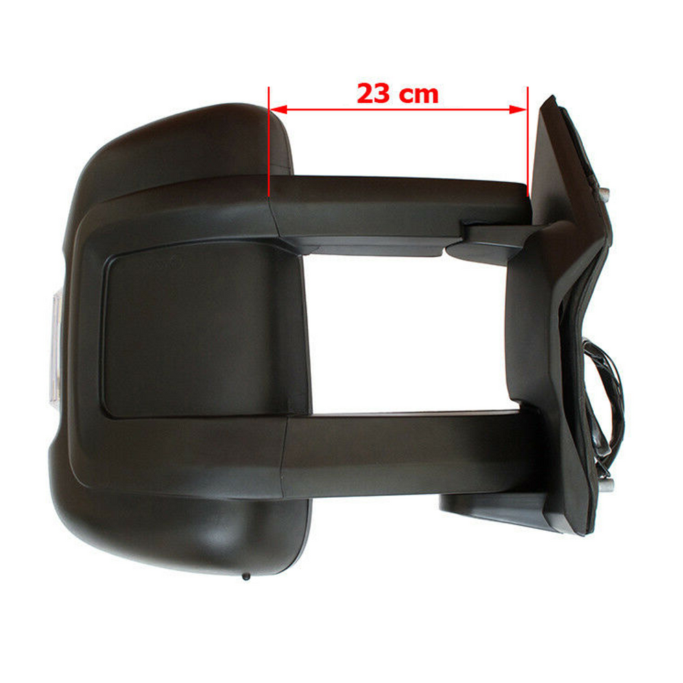 Citroen Relay 2006-2020 Long Arm Electric Black Wing Door Mirror Right Side