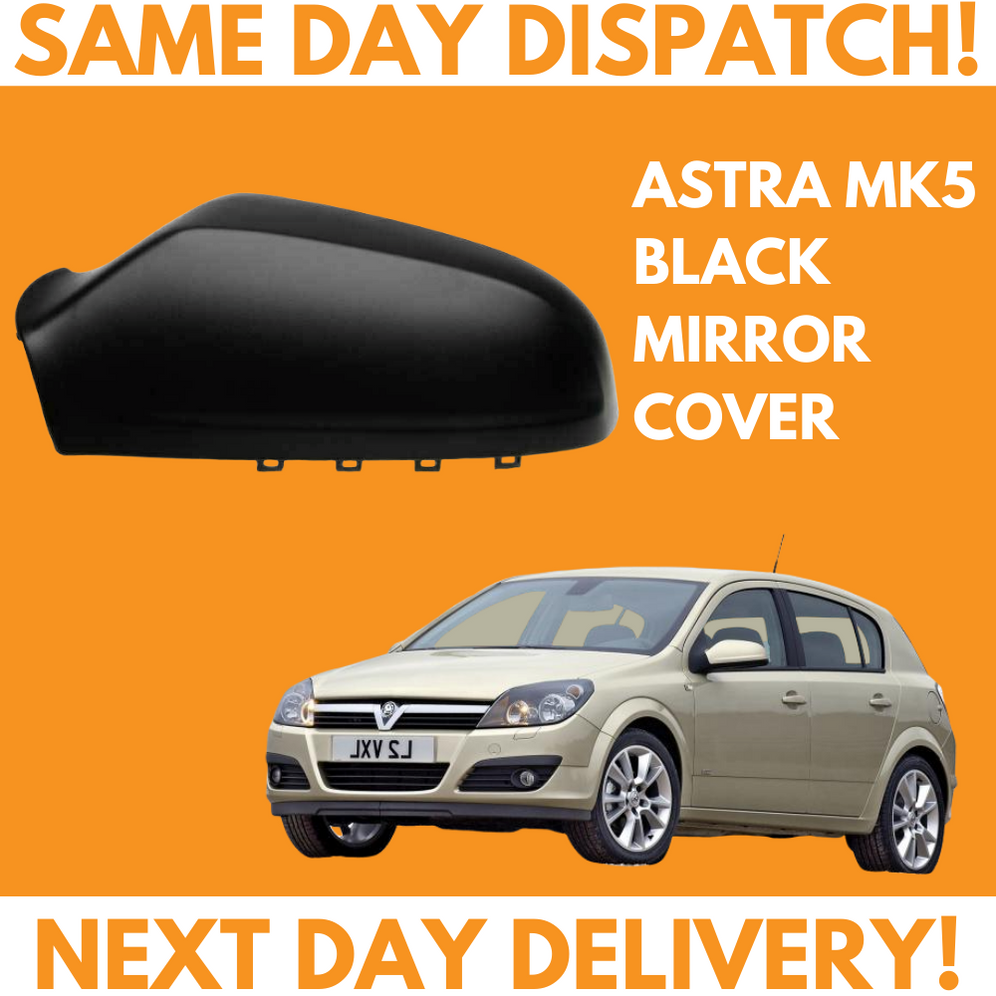 Vauxhall Astra H MK5 2004-2009 Wing Mirror Cover Black N/S Passengers Side Left