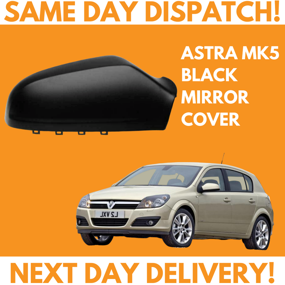 Vauxhall Astra H MK5 2004-2009 Wing Mirror Cover Black O/S Drivers Side Right