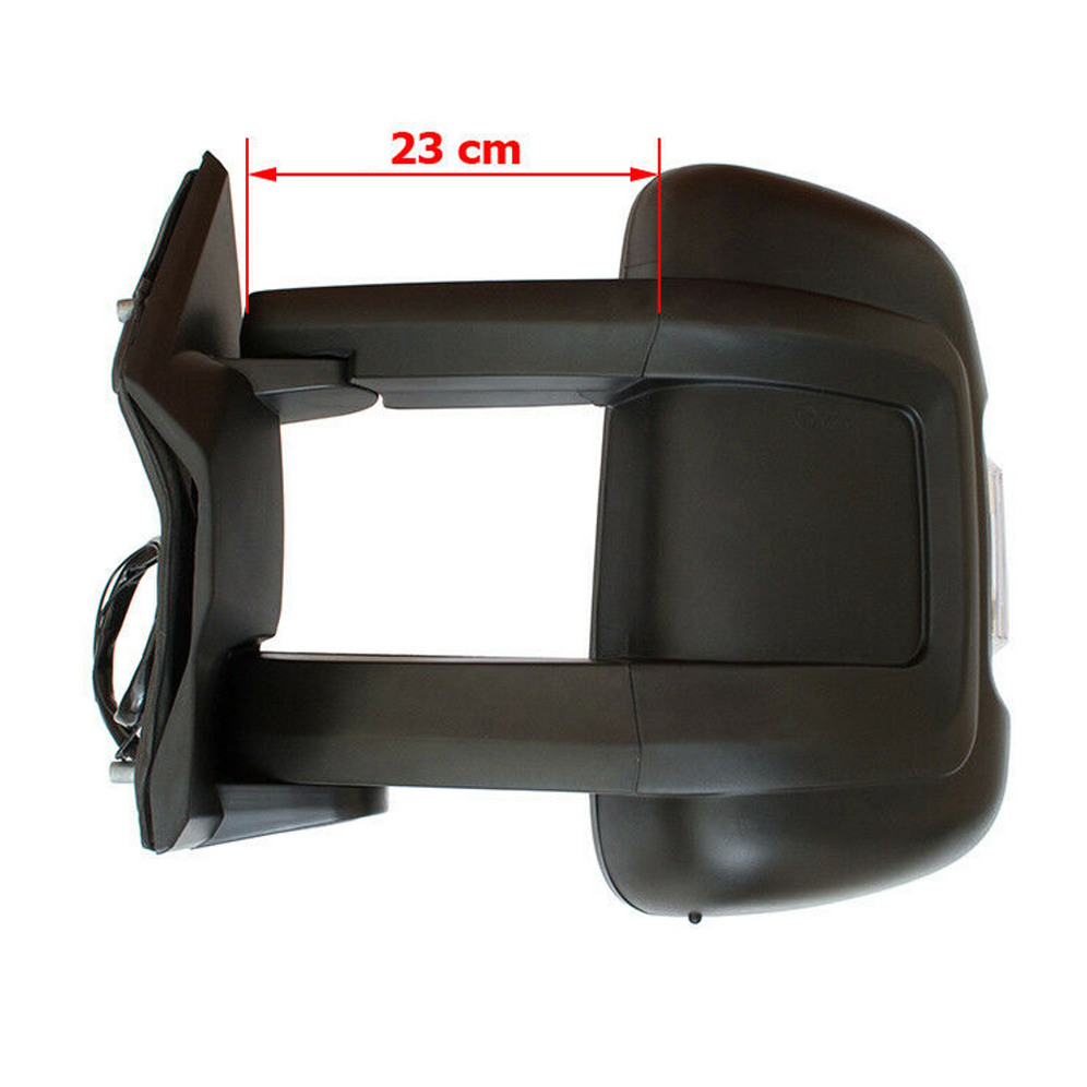 Fiat Ducato 2006-2018 Long Arm Electric Black Door Wing Mirror Passenger Side